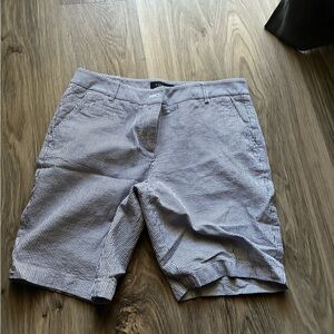 Talbots Chino Short Blue Stripe sz 10 petite